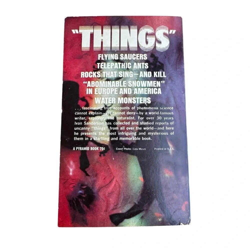 THINGS Ivan T. Sanderson 1967 Pyramid Nonfiction Vintage Paperback Cryptids UFOs